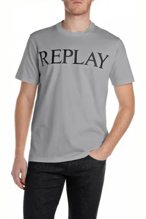 Replay Herren Basic T-Shirt Rundhals Kurzarm, , XS