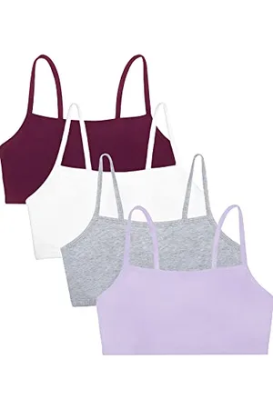 Fruit Of The Loom Damen Spaghetti Strap Cotton Pullover Bra Value Pack Sport-BH, Undurchsichtige, , 75 (4er