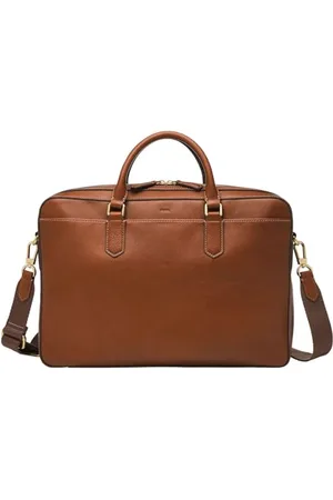 Fossil Herrentasche Asher, LiteHide braune Aktentasche aus Leder, L: 40,6 cm, B: 8 cm, H: 27,9 cm, MBG9614210