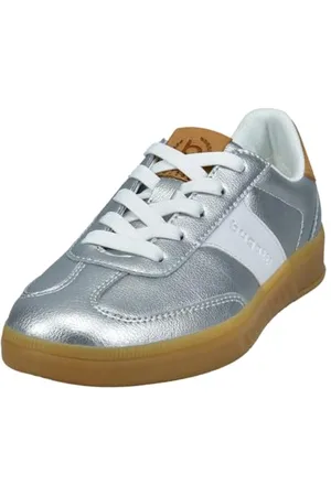 Bugatti Damen Sandaletten, Frauen Sandalen,Sommersandalen,bequem,flach,Sommerschuhe,Freizeitschuhe,offene Schuhe,Silver/Cognac (1363),41 EU/EU UK