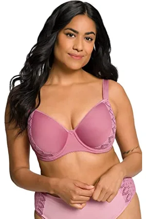 Ulla Popken Damen Bügel Zoe, Spacer-Cups, seitliche Spitze BH, , 90B