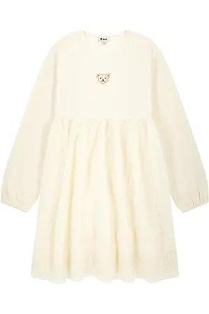 Steiff Kleid EU Größe 92 , Mädchen Kleid, Kinderkleid für jeden Anlass, lockere und Bequeme Passform, Langarm Kleid, waschmaschinenfest
