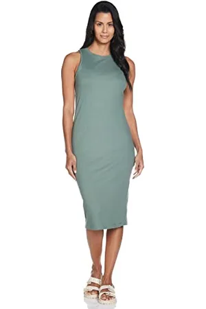 VERO MODA Damen VMLAVENDER SL Calf Dress VMA NOOS Kleid, Laurel Wreath, L