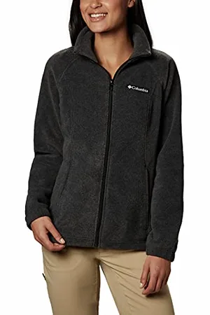 Columbia Damen Benton Springs Full Zip Fleecejacke, Dunkelgrau meliert, M Petite