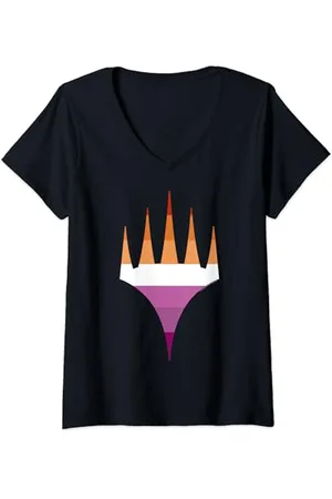 Magic: The Gathering Magic: The Gathering Pride Lesbian Flag Logo T-Shirt mit V-Ausschnitt