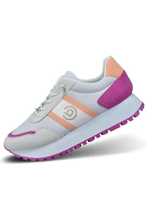 Bugatti Damen Chunky-Sneaker mit pinken und neonorangenen Details, hervorragender Dämpfung und ganztägigem modischen Look weiß/Multicolour 41 EU