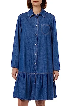 Pepe Jeans Damen Alison Kleid, Blau (Denim), M EU