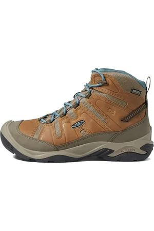 Keen Damen Circadia Mid Waterproof Wanderstiefel, Toasted Coconut/North Atlantic, 39.5 EU
