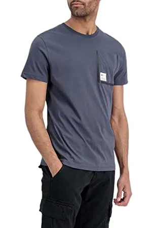 Alpha Industries Herren Label Pocket T-Shirt, , S