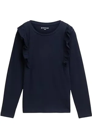 TOM TAILOR Mädchen Kinder Langarmshirt mit Volant, , 104/110