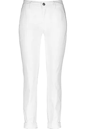 Taifun Damen Chino TS aus Baumwoll-Stretch Hose Freizeit verkürzt Chino unifarben 7/8 Länge 34
