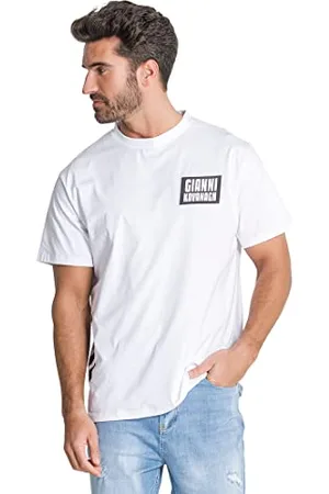 Gianni Kavanagh Herren White Candy Oversized Plaque Tee T-Shirt, , L