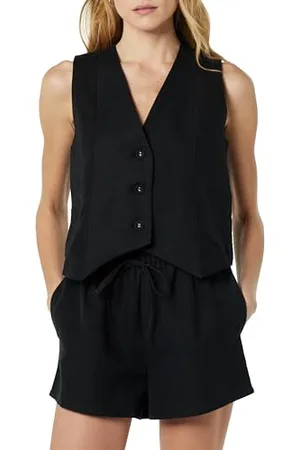 THE DROP ESMA Linen Vest Westen, , XXS