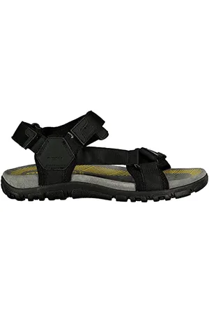 Geox Herren Uomo Strada Sandal, Black, 43 EU