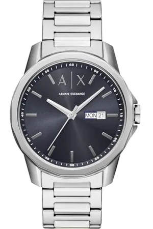 Armani Exchange Watch for Men, Automatic Movement and 46mm Case Size with Stainless Steel, Leather or Silicone Strap