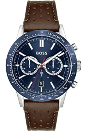 HUGO BOSS Chronograph Quarz Uhr für Herren mit Braunes Lederarmband - 1513921