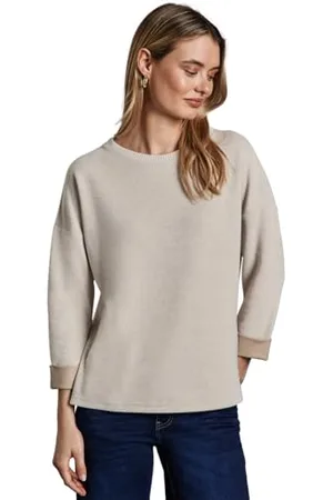 Street one Damen A322932 Shirt im Melange-Look, Sheer beige Mel, 36