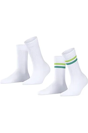 ESPRIT Damen Tennis Stripe 2-Pack W SO Baumwolle Gemustert 2 Paar Socken, , 39-42 (2er Pack)