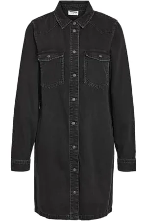 Noisy May Damen Nmnew Signe L/S Denim Dress Vi001Bl Noos, , L EU