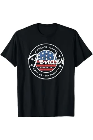 Fender American Flag Circle Stamp Logo T-Shirt