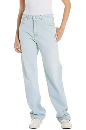 Replay Damen Jeans Laelj Wide Leg Fit, (Blau), 29W / 32L