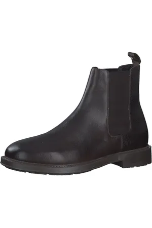 Marco Tozzi By Guido Maria Kretschmer Herren Chelsea Boots aus Leder mit Blockabsatz, Braun , 44 EU