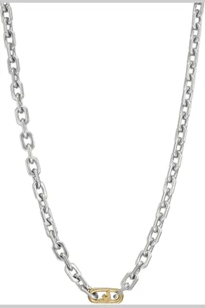 Emporio Armani Herren-Edelstahl-Halskette mit Karabinerverschluss