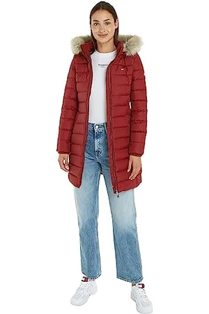Tommy Hilfiger Damen Daunenmantel Essential Winter, (Rouge), XS