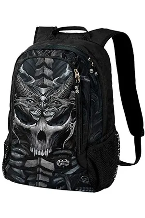 Spiral SKULL ARMOUR - Gothic Rucksack - Gothic kleidung damen gothic geschenke mit Laptopfach…