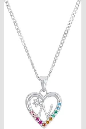 Prinzessin Lillifee Kette mit Anhänger 925 Sterling Silber Mädchen Kinder Halsschmuck, mit Zirkonia synth., 35+3 cm, Silber, N, Kommt in Schmuck Geschenk Box, 2027887