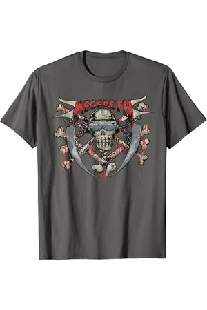 Megadeth Vintage Skizze Totenkopf und Knochen T-Shirt