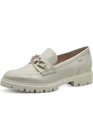 QS by s.Oliver Damen Loafer mit Dicker Sohle Vegan, Gold , 39 EU