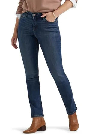 Lee Damen Ultra Lux Comfort with Flex Motion Straight Leg Jeans, , 46 Lange