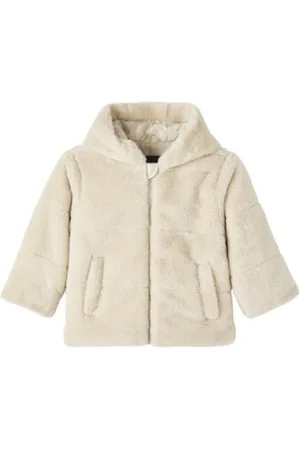 NAME IT Mädchen NKFMILA Faux FUR Jacket W Hood PB Kurzjacke, , 146