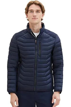TOM TAILOR Herren 1036075 Hybrid Steppjacke mit Stehkragen, 10668-sky Captain Blue, XXXL