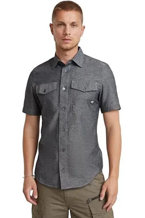 G-Star RAW Herren Marine Slim Hemd, , S