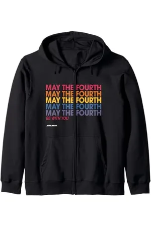STAR WARS May The Fourth Be With You Stacked Colors Vintage Kapuzenjacke