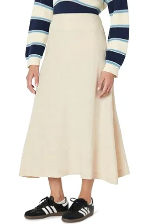 THE DROP Sicily Linen Midi Skirt Midirock, , XXL