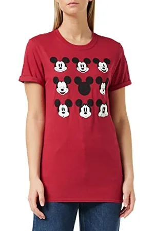 Disney Damen Mickey Mouse Face T-Shirt, , 42 (Herstellergröße: X-Large)