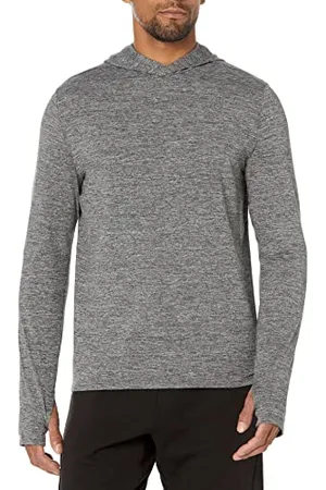 Amazon Herren Schnelltrocknendes Active-Langarmshirt Mit Kapuze Aus Funktionsstretch, , XL