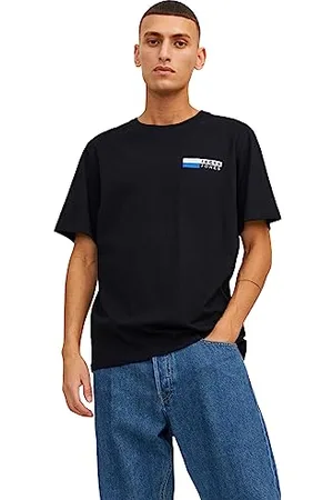 JACK & JONES Herren Rundhals T-Shirt JJECORP Logo - Regular Fit S M L XL XXL, Größe:S, Farbe:Black P4 Small Print 12233999
