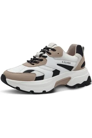 QS by s.Oliver Damen Sneaker flach mit Chunky-Sohle Sportlich, Schwarz ( .), 39 EU