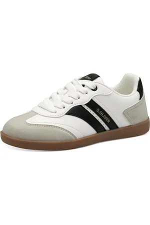 QS by s.Oliver Mädchen Sneaker flach mit Schnürsenkeln Bequem, Weiß ( .), 39 EU