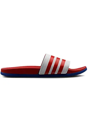 adidas Herren Slipper-eg1853 Dusch- & Badeschuhe, Rot (Footwear White/Scarlet/Team Royal Blue), 42 EU
