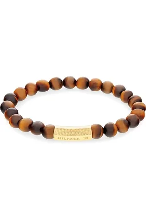 Tommy Hilfiger Jewelry Armband mit Schmuckperlen für Herren Mit Steinen aus Tigerauge - 2790582