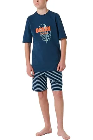 Schiesser Jungen Schlafanzug Set kurz-100% Organic Bio Baumwolle-Größe 140 bis 176 Pyjamaset, , 164