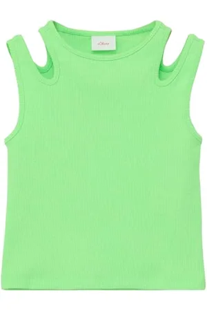 QS by s.Oliver Mädchen 2145950 Top Mit Cut Out, , 116-122 EU