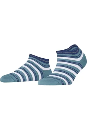 Falke Damen Sneakersocken Smart Stripe W Sn Baumwolle kurz gemustert 1 Paar, , 35-38