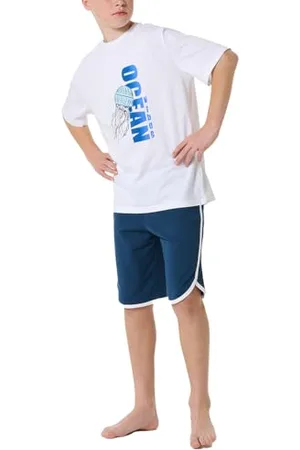 Schiesser Jungen Schlafanzug Set kurz-100% Organic Bio Baumwolle-Größe 140 Pyjamaset, , 176