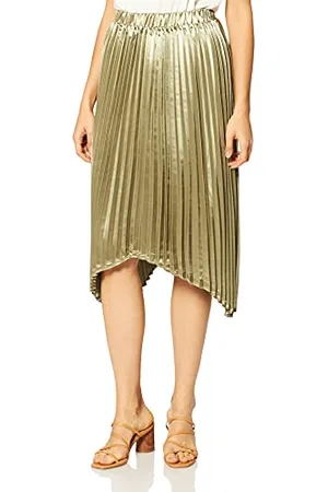 NA-KD Damen Pleated Asymmetric Skirt Rock, , 40 EU